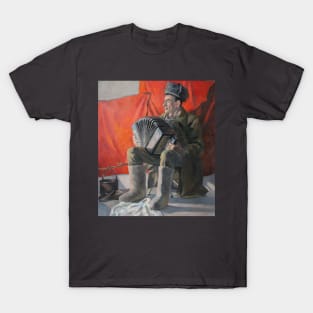 Russian Man Playing Accordion T-Shirt